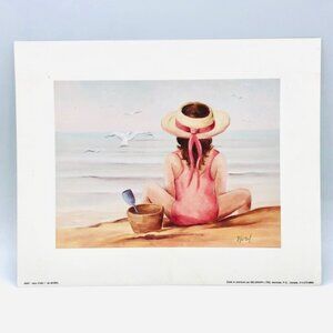 Jeux d’été Vintage Beach Art Print by Morel – Coastal Wall Décor